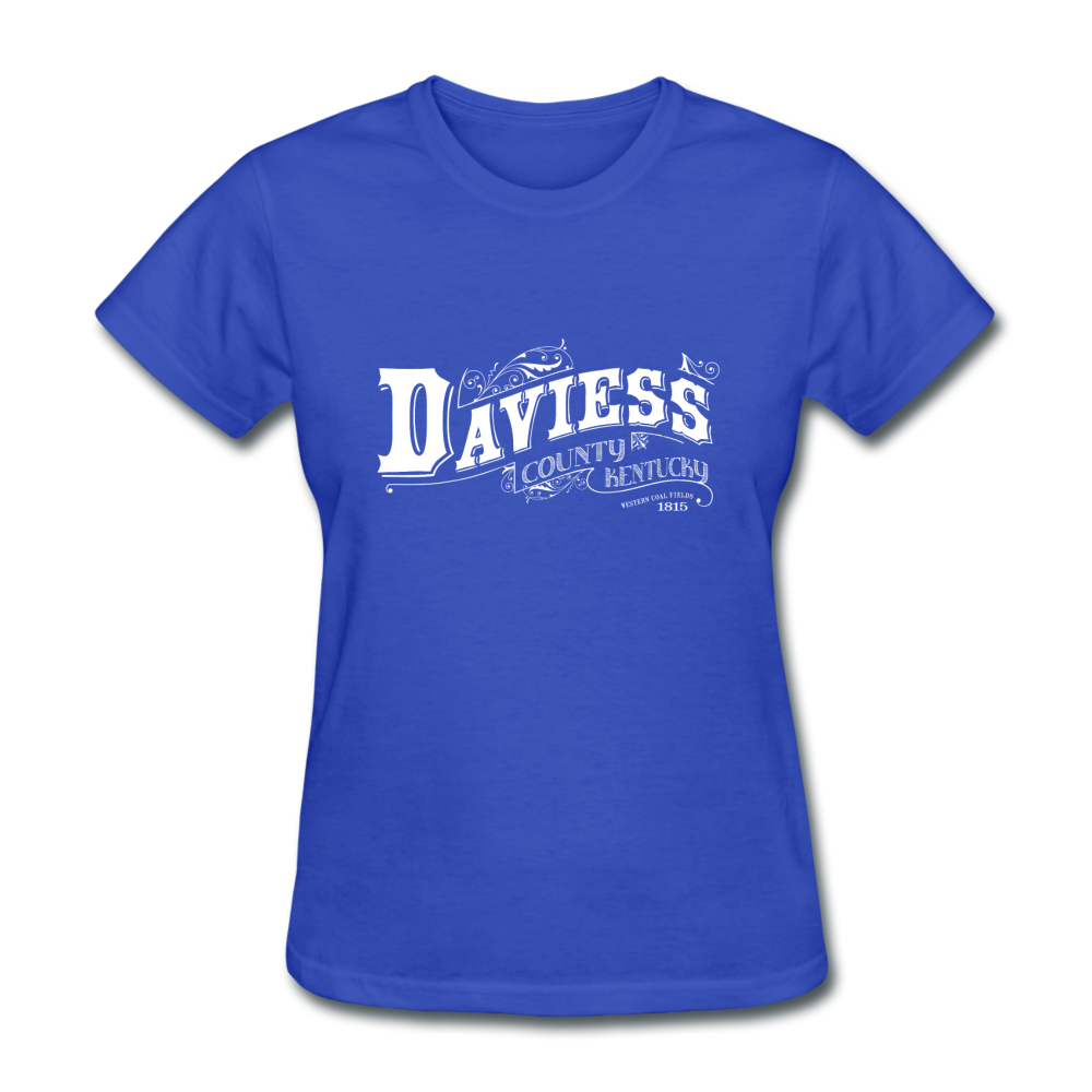 Daviess County Ornate Women's T-Shirt - royal blue