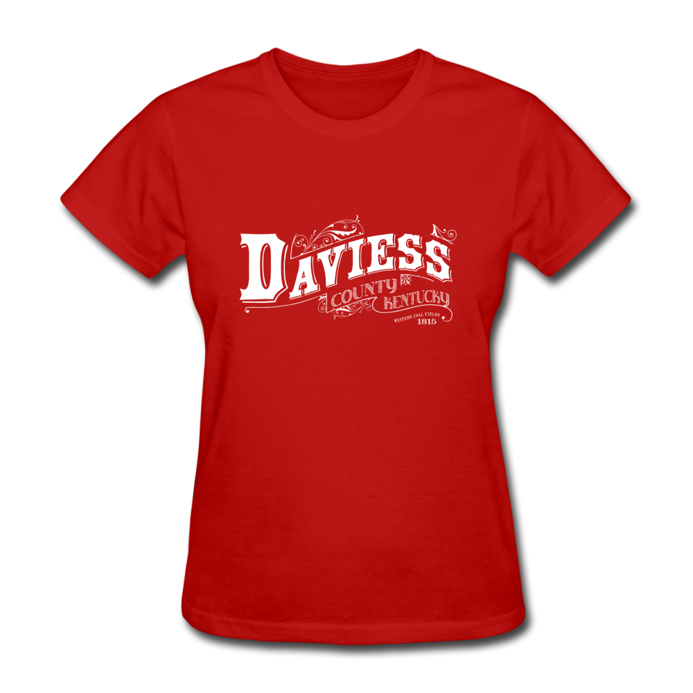 Daviess County Ornate Women's T-Shirt - red