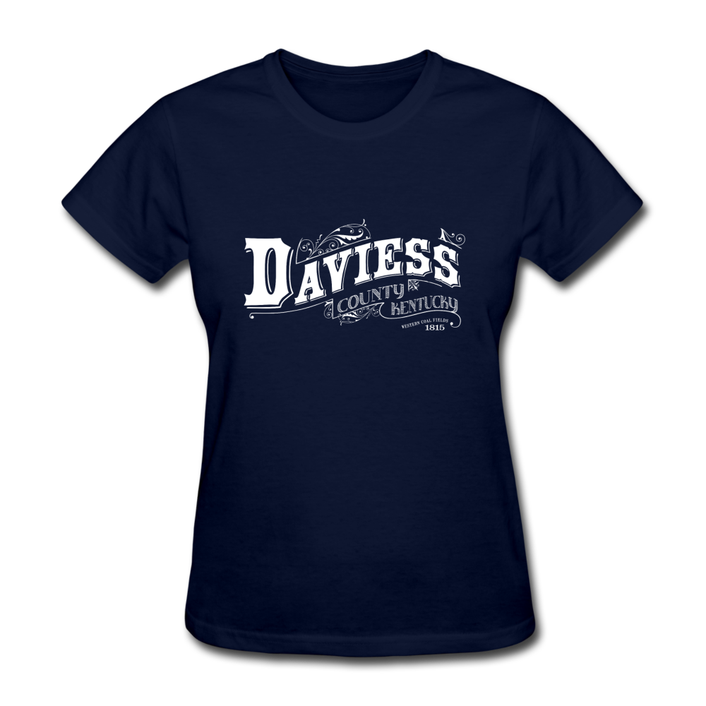 Daviess County Ornate Women's T-Shirt - navy