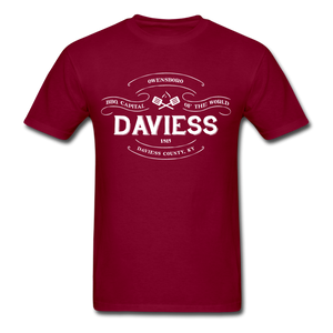 Daviess County Vintage Banner T-Shirt - burgundy