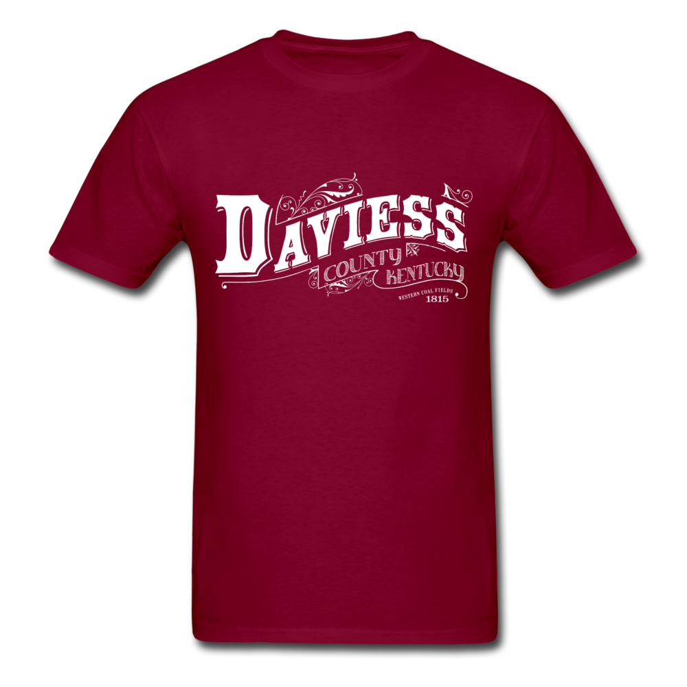 Daviess County Ornate T-Shirt - burgundy