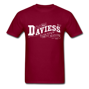 Daviess County Ornate T-Shirt - burgundy