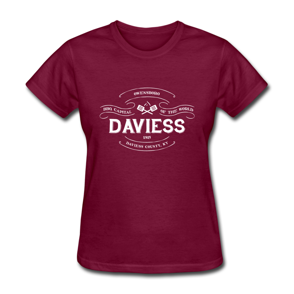 Daviess County Vintage Banner Women's T-Shirt - burgundy