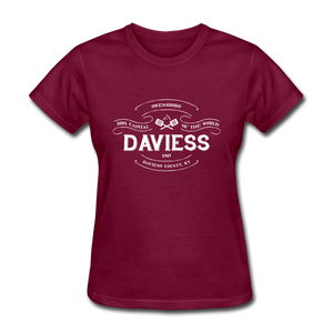 Daviess County Vintage Banner Women's T-Shirt - burgundy