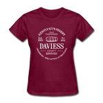 Daviess County Vintage KY's Finest Women's T-Shirt - burgundy