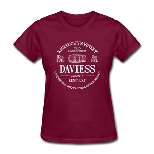 Daviess County Vintage KY's Finest Women's T-Shirt - burgundy