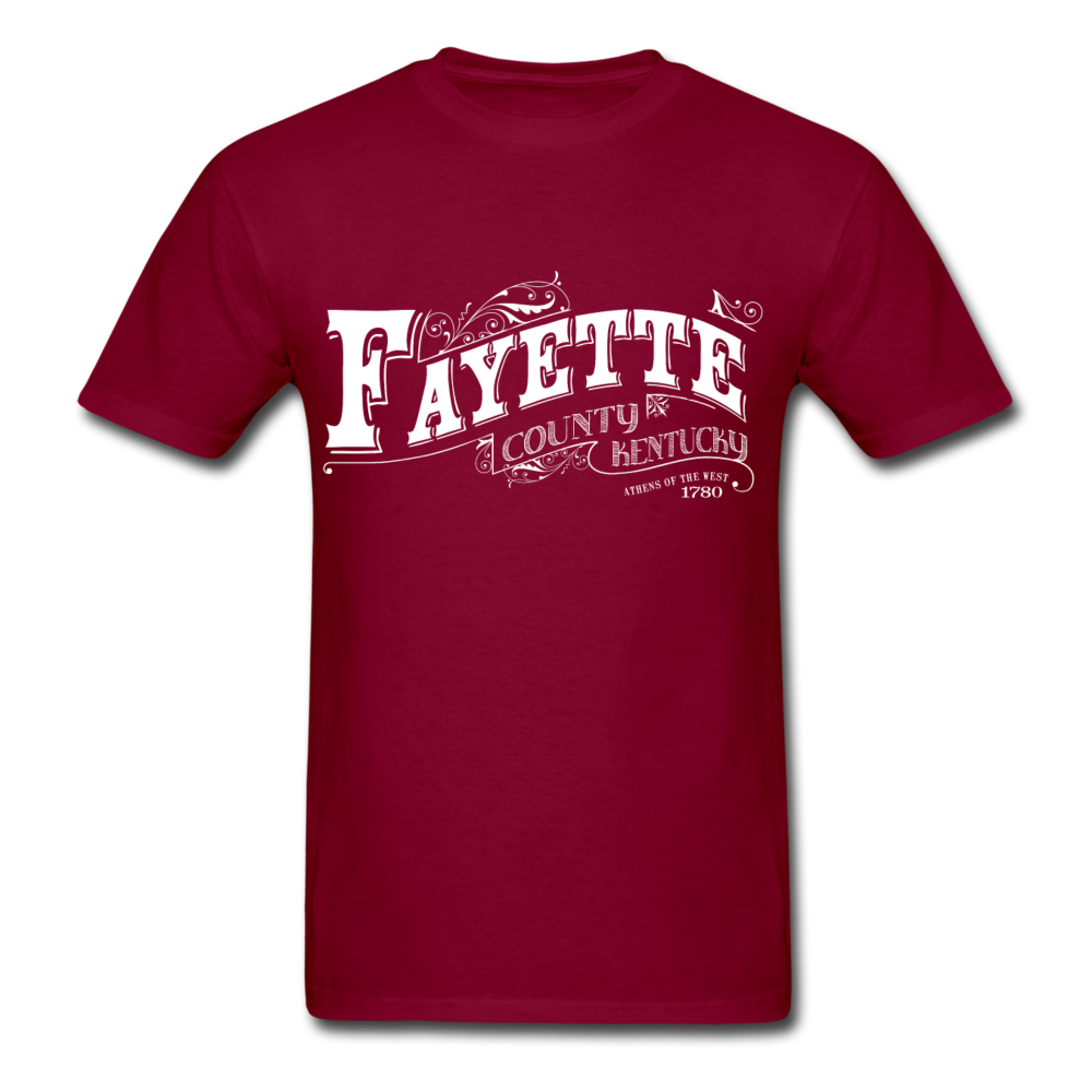 Fayette County Ornate T-Shirt - burgundy