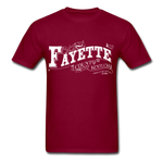 Fayette County Ornate T-Shirt - burgundy