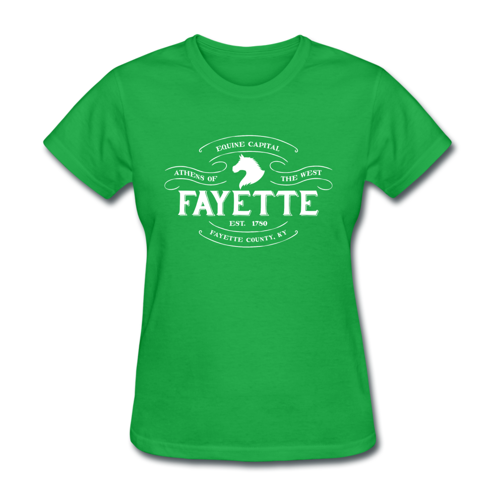 Fayette County Vintage Banner Women's T-Shirt - bright green