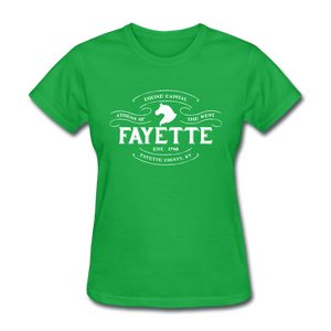 Fayette County Vintage Banner Women's T-Shirt - bright green