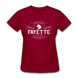 Fayette County Vintage Banner Women's T-Shirt - dark red