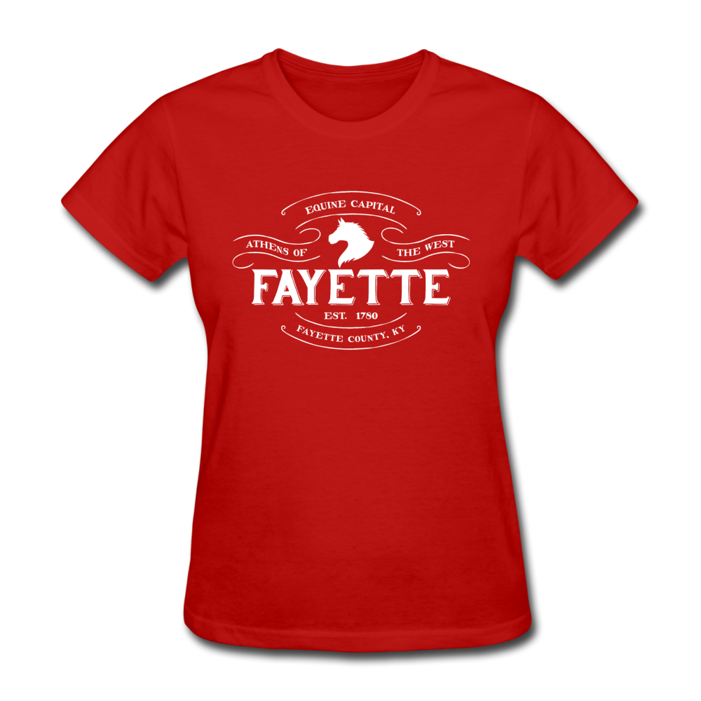 Fayette County Vintage Banner Women's T-Shirt - red