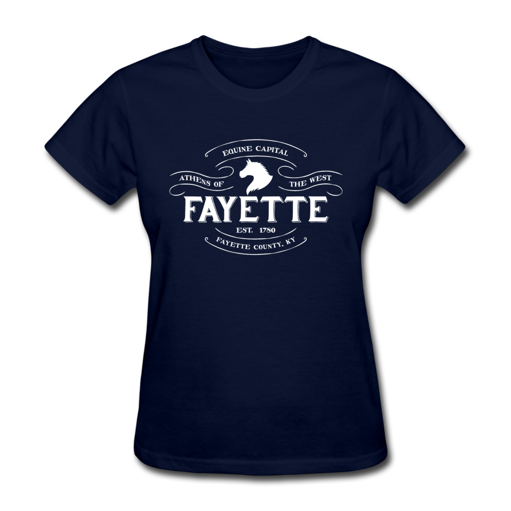 Fayette County Vintage Banner Women's T-Shirt - navy