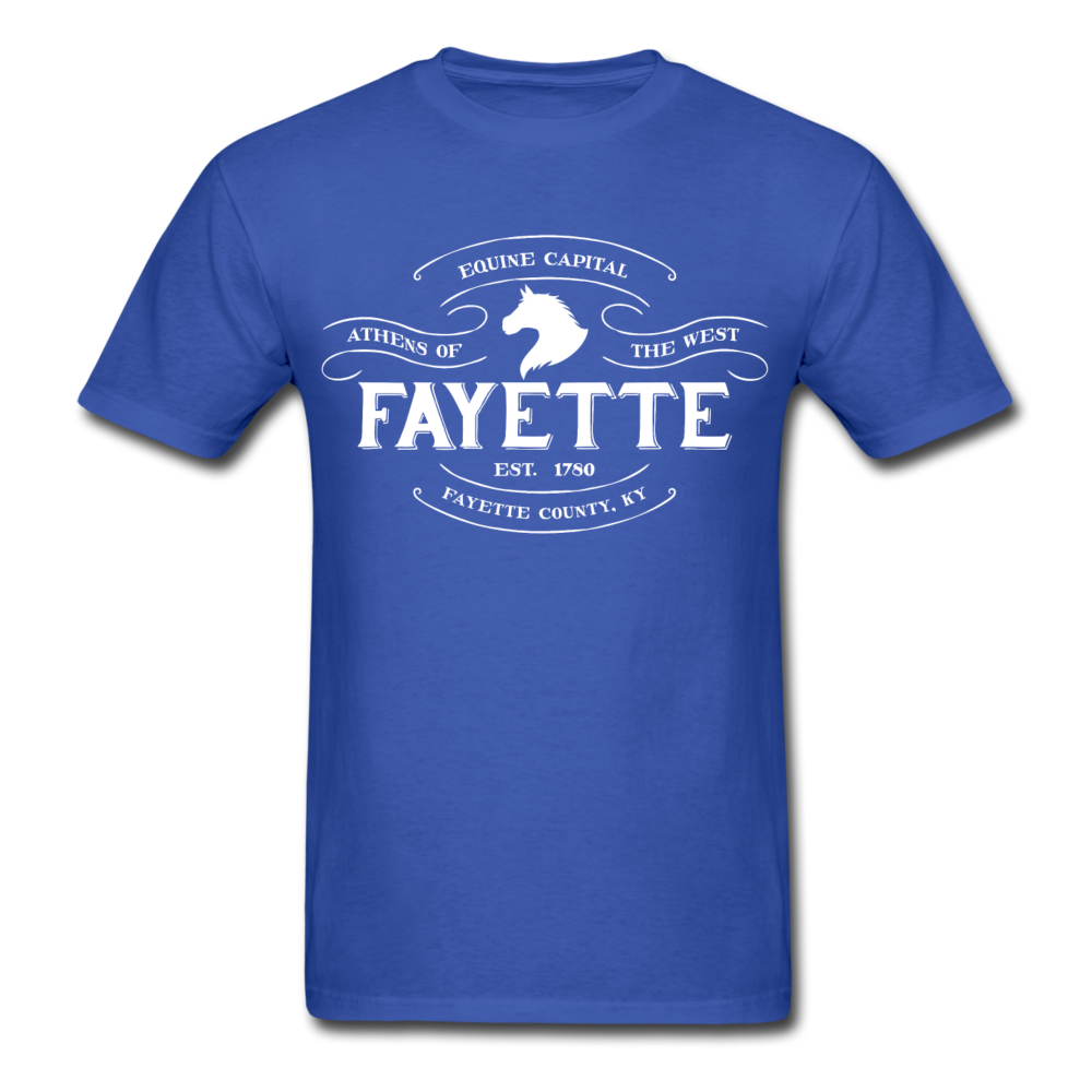 Fayette County Vintage Banner T-Shirt - royal blue