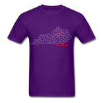 Fayette County Map T-Shirt - purple