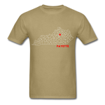 Fayette County Map T-Shirt - khaki