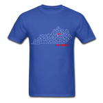 Fayette County Map T-Shirt - royal blue
