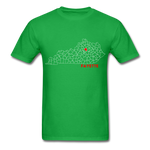 Fayette County Map T-Shirt - bright green