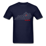 Fayette County Map T-Shirt - navy