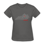 Fayette County Map Women's T-Shirt - charcoal