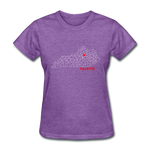 Fayette County Map Women's T-Shirt - purple heather