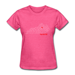 Fayette County Map Women's T-Shirt - heather pink