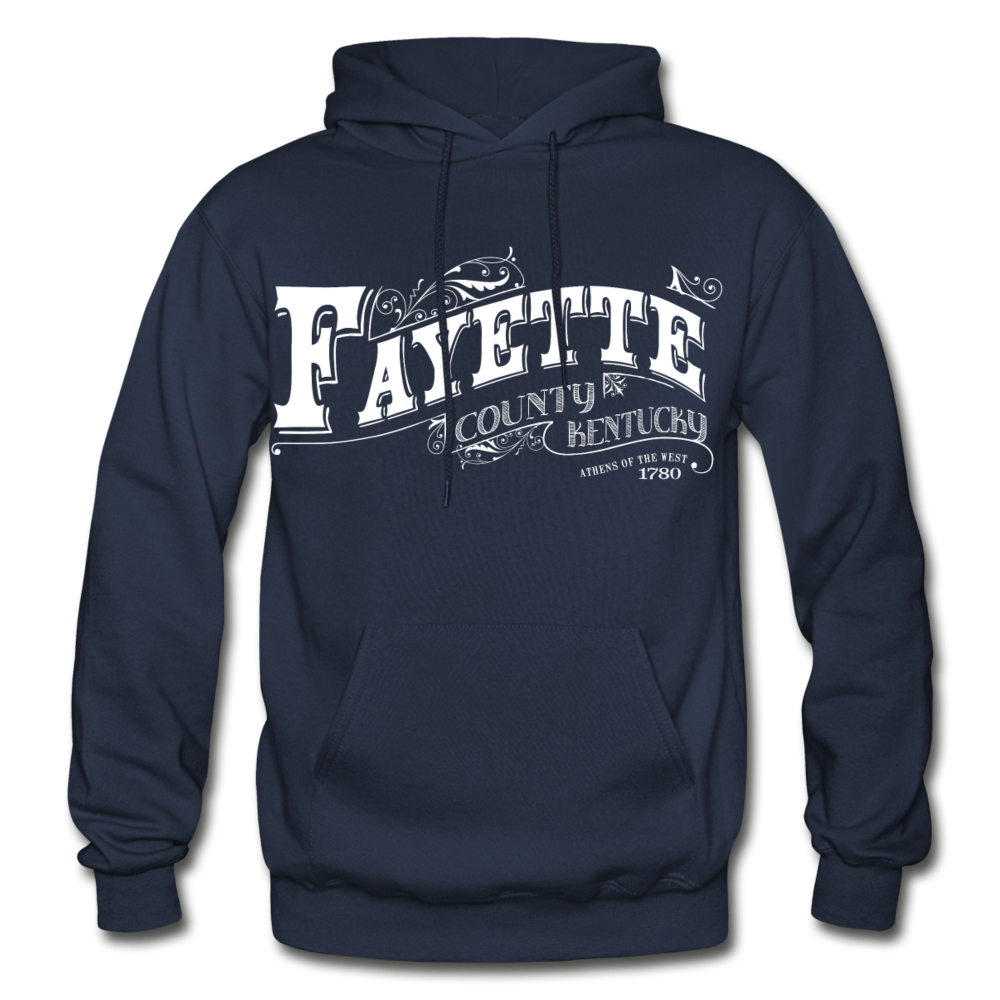 Fayette County Ornate Hoodie - navy