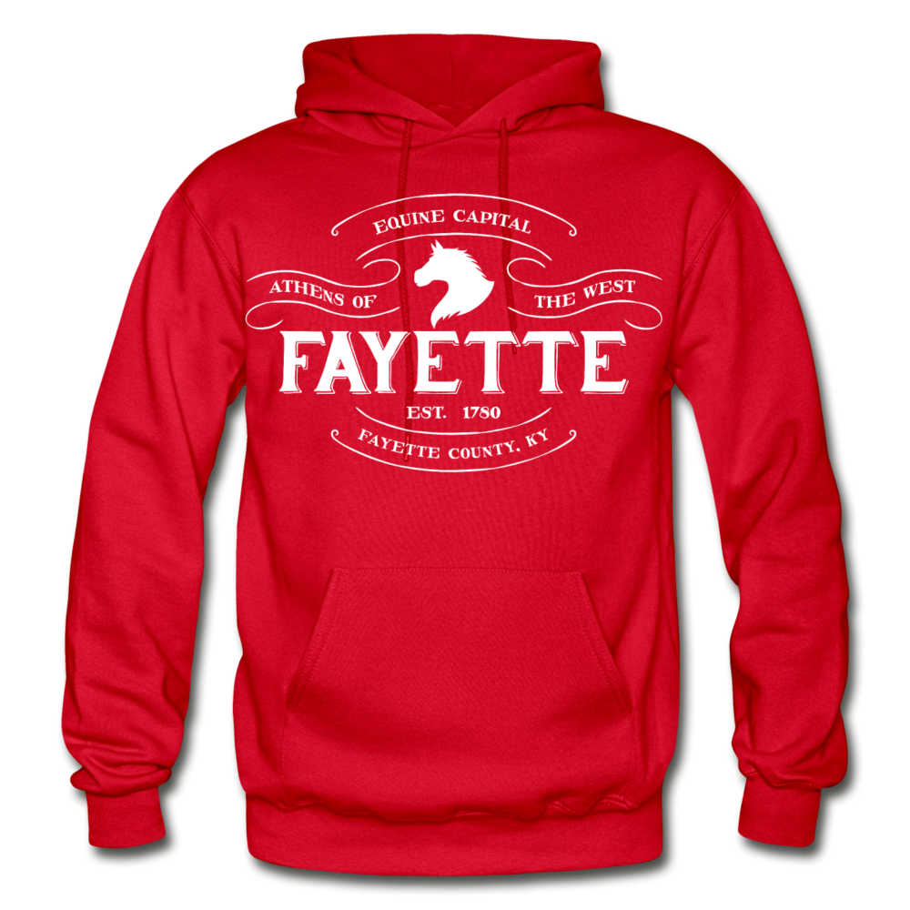 Fayette County Vintage Banner Hoodie - red