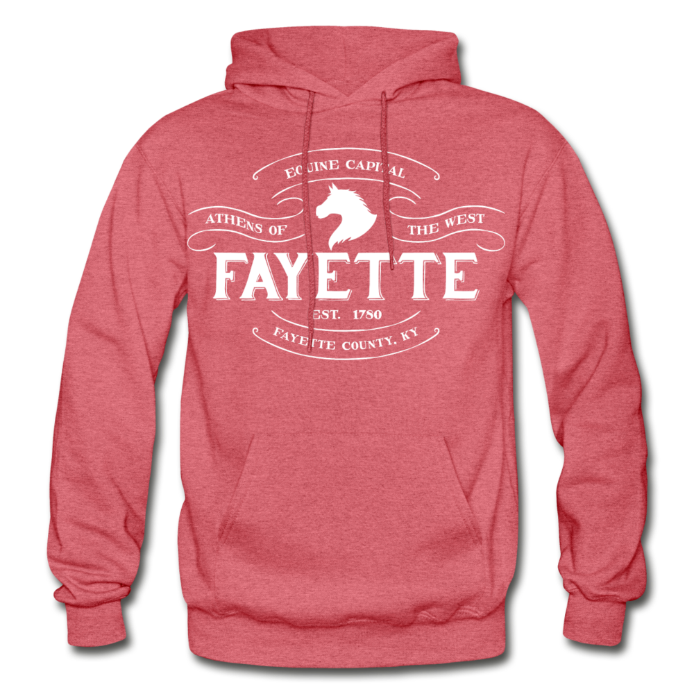 Fayette County Vintage Banner Hoodie - heather red