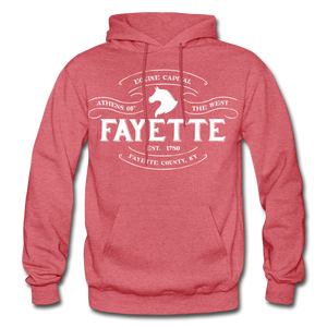Fayette County Vintage Banner Hoodie - heather red