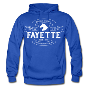 Fayette County Vintage Banner Hoodie - royal blue