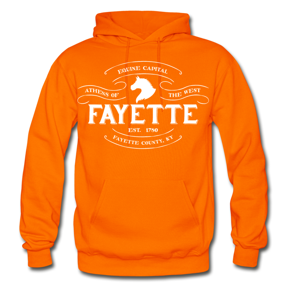 Fayette County Vintage Banner Hoodie - orange