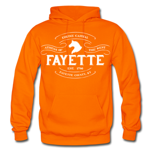 Fayette County Vintage Banner Hoodie - orange