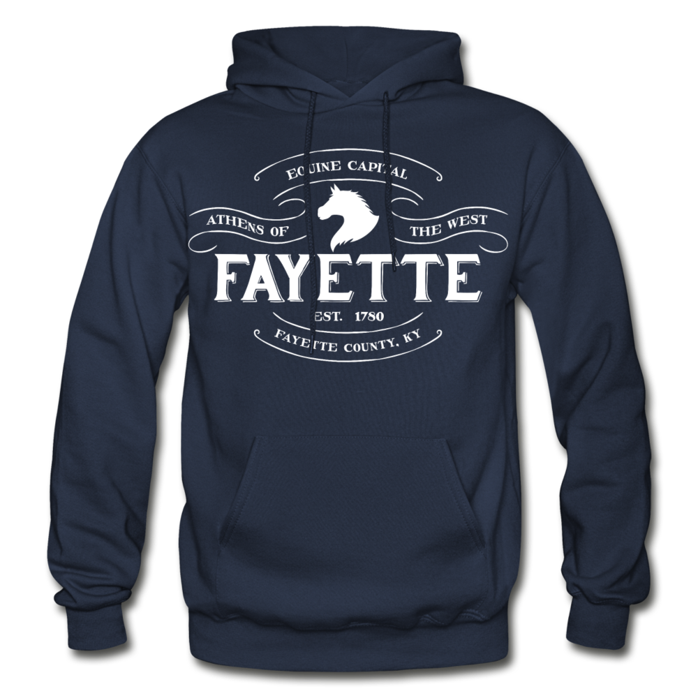 Fayette County Vintage Banner Hoodie - navy