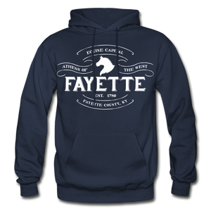 Fayette County Vintage Banner Hoodie - navy