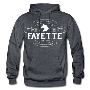 Fayette County Vintage Banner Hoodie - charcoal gray