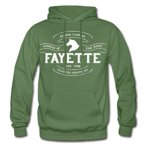 Fayette County Vintage Banner Hoodie - military green