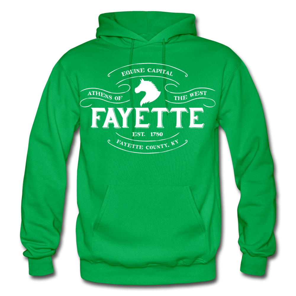 Fayette County Vintage Banner Hoodie - kelly green
