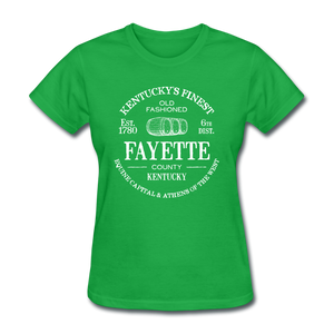 Fayette County Vintage KY's Finest Women's T-Shirt - bright green