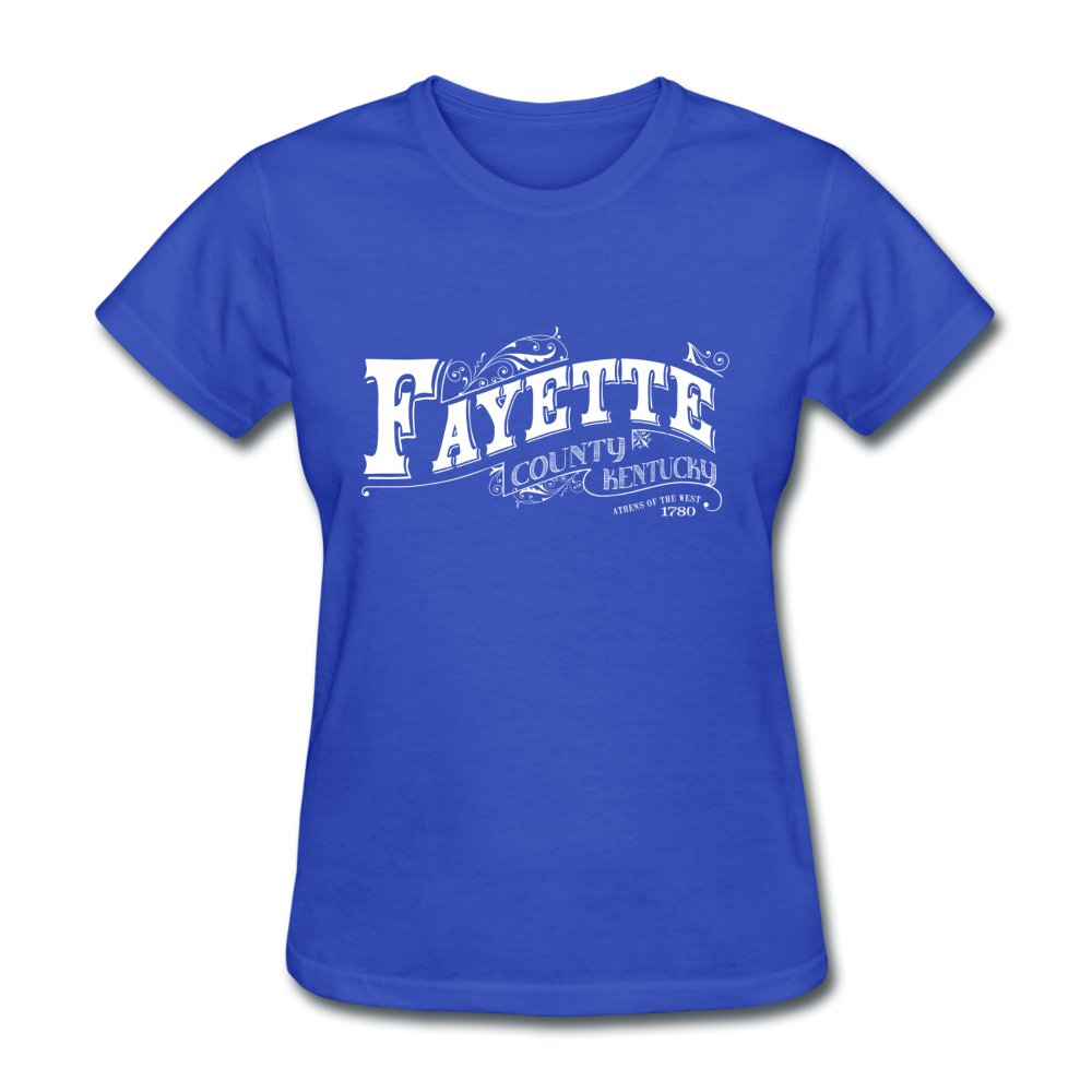 Fayette County Ornate Women's T-Shirt - royal blue