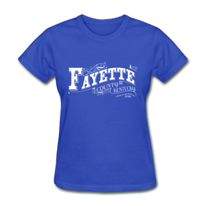 Fayette County Ornate Women's T-Shirt - royal blue