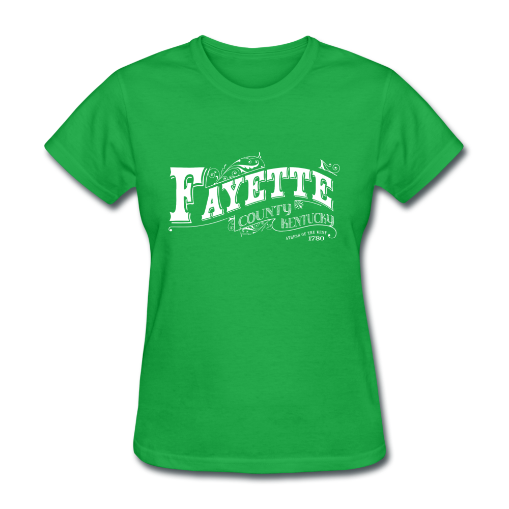 Fayette County Ornate Women's T-Shirt - bright green