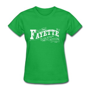 Fayette County Ornate Women's T-Shirt - bright green