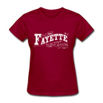 Fayette County Ornate Women's T-Shirt - dark red