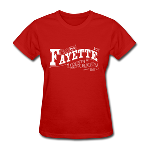 Fayette County Ornate Women's T-Shirt - red