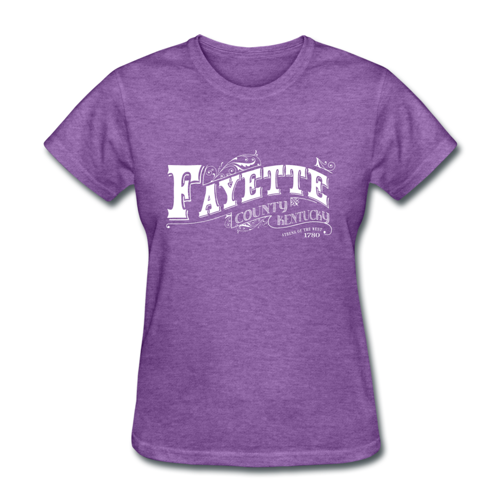 Fayette County Ornate Women's T-Shirt - purple heather