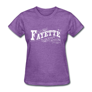 Fayette County Ornate Women's T-Shirt - purple heather