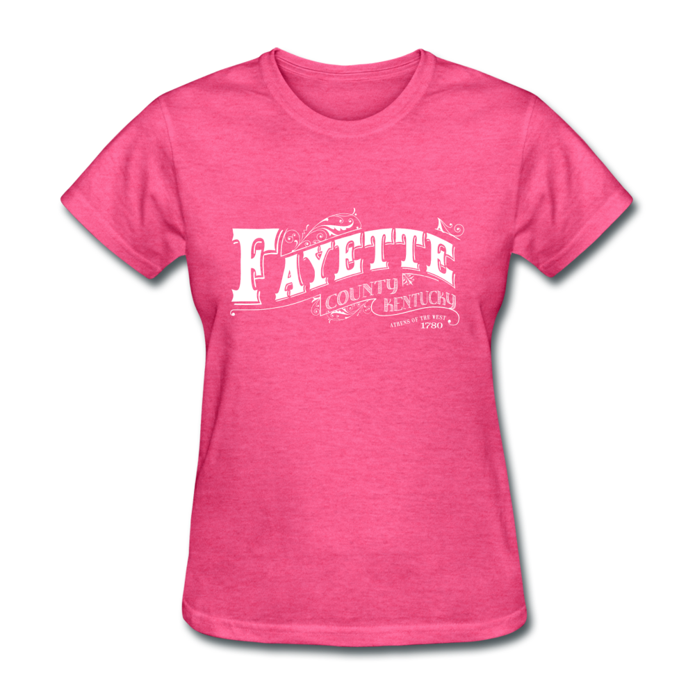 Fayette County Ornate Women's T-Shirt - heather pink