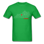 Hardin County Map T-Shirt - bright green