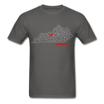 Hardin County Map T-Shirt - charcoal